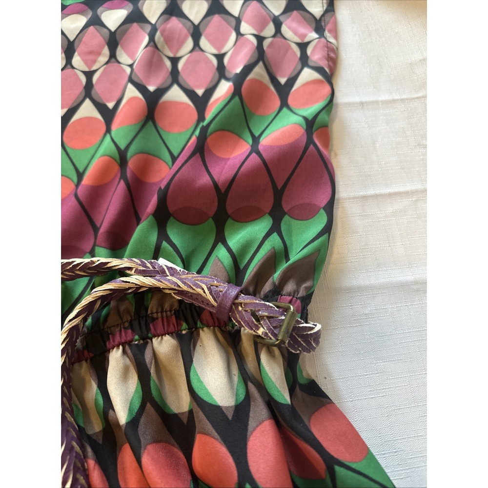Bepop sundress geometric teardrop‎ belted size small - Picture 4 of 12
